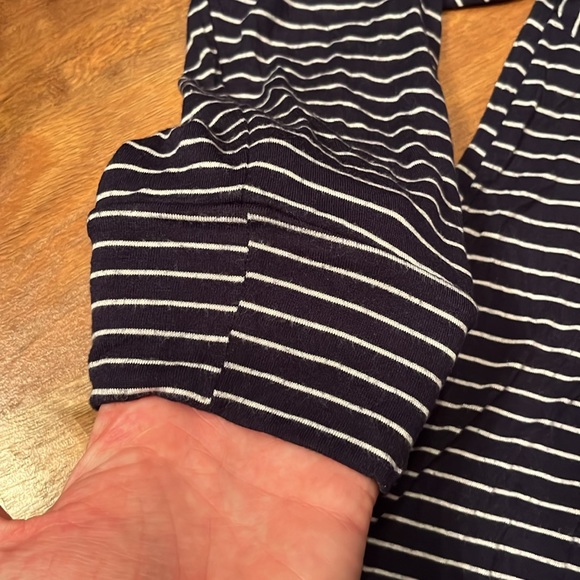 Like new Chris & Carol navy/ white striped hooded top - Picture 2 of 12